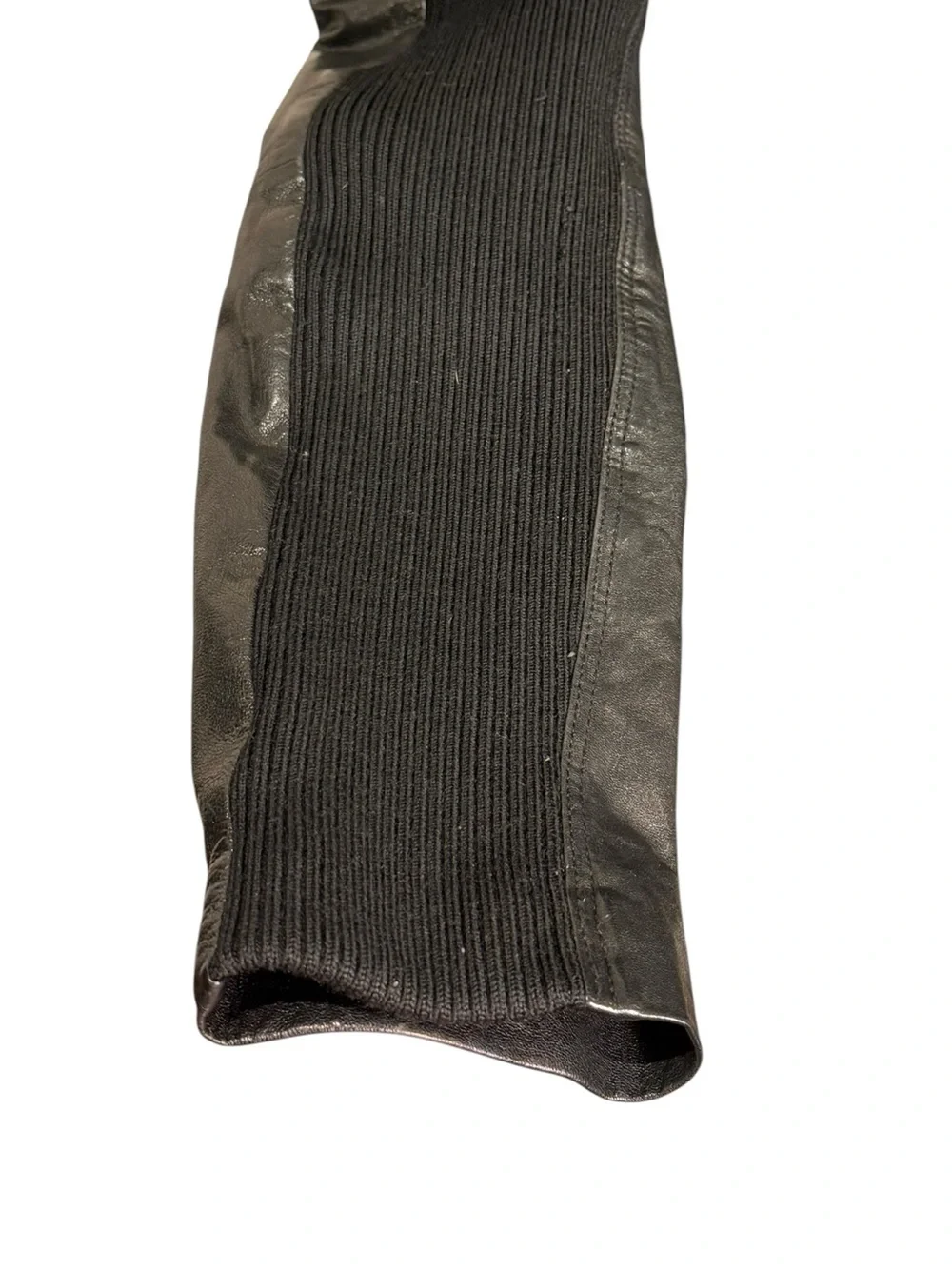 Vince Lambskin Leather Colorblock Moto Jacket Gray Black Size Small